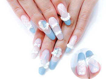 ネイルコレクション ピンク(Nail Collection Pink)/長さだしジェル放題♪3Dリボン
