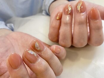 ネイルサロン グリッター Nail salon Glitter/ちゅるんカラー×蝶々