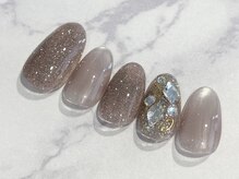 イエナネイル 都立大学(Yena Nail)/フラッシュ/ビジュー/マグネット