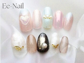 池袋ネイルサロン イイネイル(Ee-Nail)の写真/全員JNEC1級!池袋西口駅徒歩1分*写真:新規上¥7500下￥6980[ウォ-タ-ケア＆オフ込]甘皮ケア付◎お得で可愛い