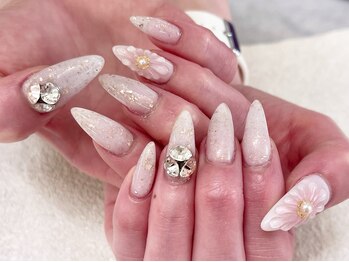ネイルサロン ドレス(Nail Salon Dress)/【瀬川】ぷっくりフラワー*