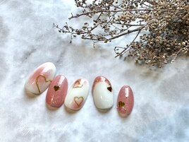 ハートネイル ラメ