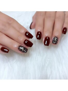 紫陽花ネイルニュアンスネイル
