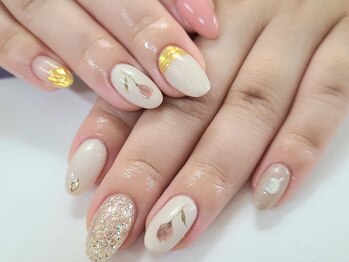 ネイルサロン ドレス(Nail Salon Dress)/【山川】ニュアンスフラワー