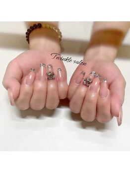 グラデションにガラスフレンチ♪