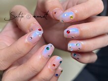 タスメット(+met)/偏光パール×カラフルストーン