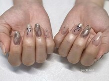 ペルルネイル(perle nail)/チェック×リボン
