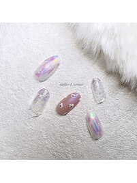 オーロラ＆小花