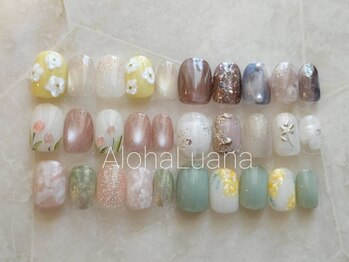 アロハ ルアナ(Aloha Luana)の写真/春らしいデザイン多数♪流行のネイルをご提案!シンプル～こだわりデザインまで◎定額デザイン¥5500が人気☆