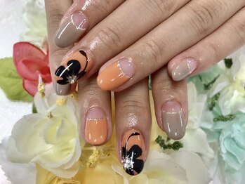 ダブルネイル(Double Nail)/ペイントフラワーネイル☆