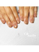 シーアンドネイルズ(C&NAILS)/ラメフレンチ