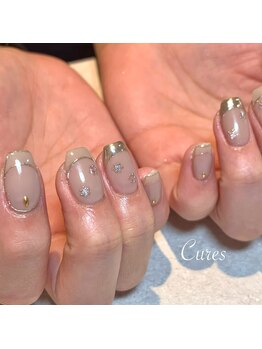 キュアーズ ネイル(CURES NAIL)/ミラーフレンチネイル