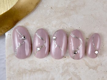 ショコ アンド ラム(Syoko&Lum)/☆シンプルビジューネイル☆