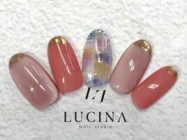 M-23 ニュアンスチェックネイル