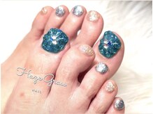 ハズグラスネイル(Haze Grass nail)/フットネイル定額デザイン