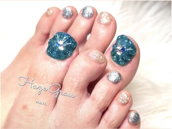 ハズグラスネイル(Haze Grass nail)/フットネイル定額デザイン