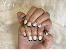 スラッシュフレーバー(/flavor)/ワンカラー×フレンチ秋ネイル♪
