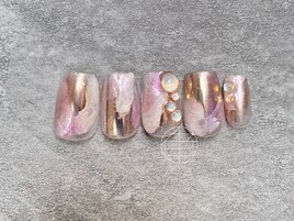 ピンク　大人ニュアンスネイル