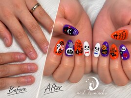 短い爪が変身♪ハロウィンネイル