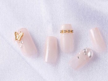 ネイルプラザ 河原町OPA店(NAIL PLAZA)/蝶々×ワンホンネイル