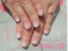 リノネイルズ(linonails)/☆ななめフレンチ☆