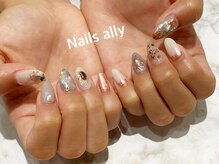 ネイルズアリー 立川店(Nails ally)/ニュアンス×ピンクゴールド