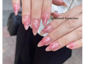 オーシャンネイル 金山店(Ocean Nail)/#長さだし×ワンホン韓国ネイル