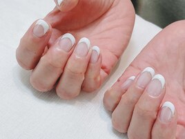 白フレンチ×ラメライン