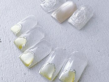 クリア アイ 茶臼山店(Clear eyes)の写真/【お手頃×モチの良さで大人気◎】ワンカラー/ラメグラ¥3500◇ちゅるんと透明感があるネイルはお任せ♪
