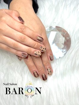 バロン 本厚木店(BARON)/秋色レオパードネイル♪