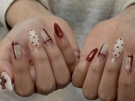 バレンタインネイル