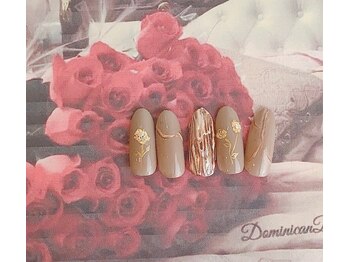 ネイルサロン&スクール ジーナ(GINA)/金箔のお花ネイル