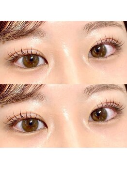 ヘーゼル バイ エッセ(HAZEL by esse.)の写真/【マスカラパーマ ブラックティント¥6990】韓国風束感まつ毛でトレンドeye☆メイクの時短にも◎[稲毛海岸]