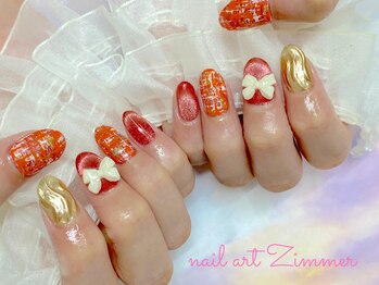 ネイルアート ジマー/60minart/パラジェル/リボン韓国