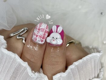 ドットミーバイシュエット(dot Me by chouette)/ツイードネイルと3Dネイル