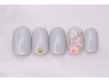 ネイルサロンプリッシュ 横浜店(prish)/5000円　マット フラワー クリア