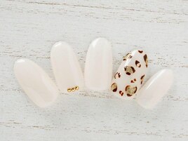 ラメ豹☆シンプルネイル