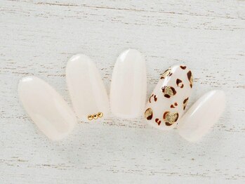 ア ネイル(A nail)/ラメ豹☆シンプルネイル