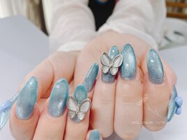 ブルーマグネットネイル