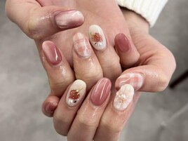 いちごチェックネイルパラジェル