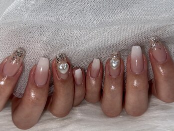 【ラメ×白グラデーション】