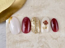 ショコ アンド ラム(Syoko&Lum)/☆ミラー描き薔薇ネイル☆