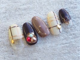 バレンタインチョコネイル