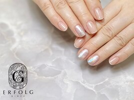 オーロラ×マグネットネイル