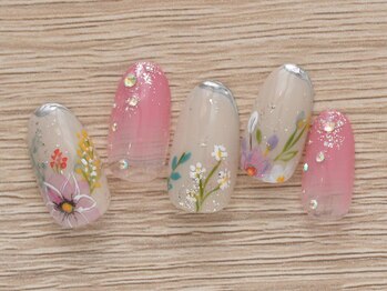 ネイルサロンアンドスクール ミュー(Nail Salon & school mieux)/フラワーネイル