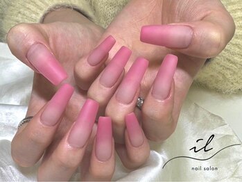 イル 神戸店/マットピンク×グラデーション