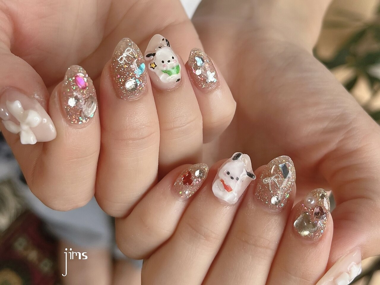 ʚNo.10ɞネイルチップ 中華風 量産型 韓国 ワンホン クリスマス ネイル