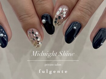 ネイビー×シルバーホロ