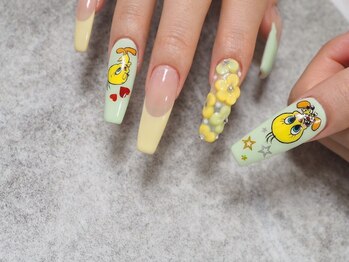 nailsalon amore 心斎橋店【長さだし/持ち込み/スカルプ/フィルイン/定額】/トゥイーティー痛ネイル17380円