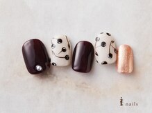 アイネイルズ 横浜EAST店(I-nails)/大人手描きさくらんぼ春ネイル